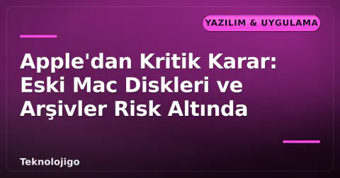 Apple'dan Kritik Karar: Eski Mac Diskleri ve Arşivler Risk Altında