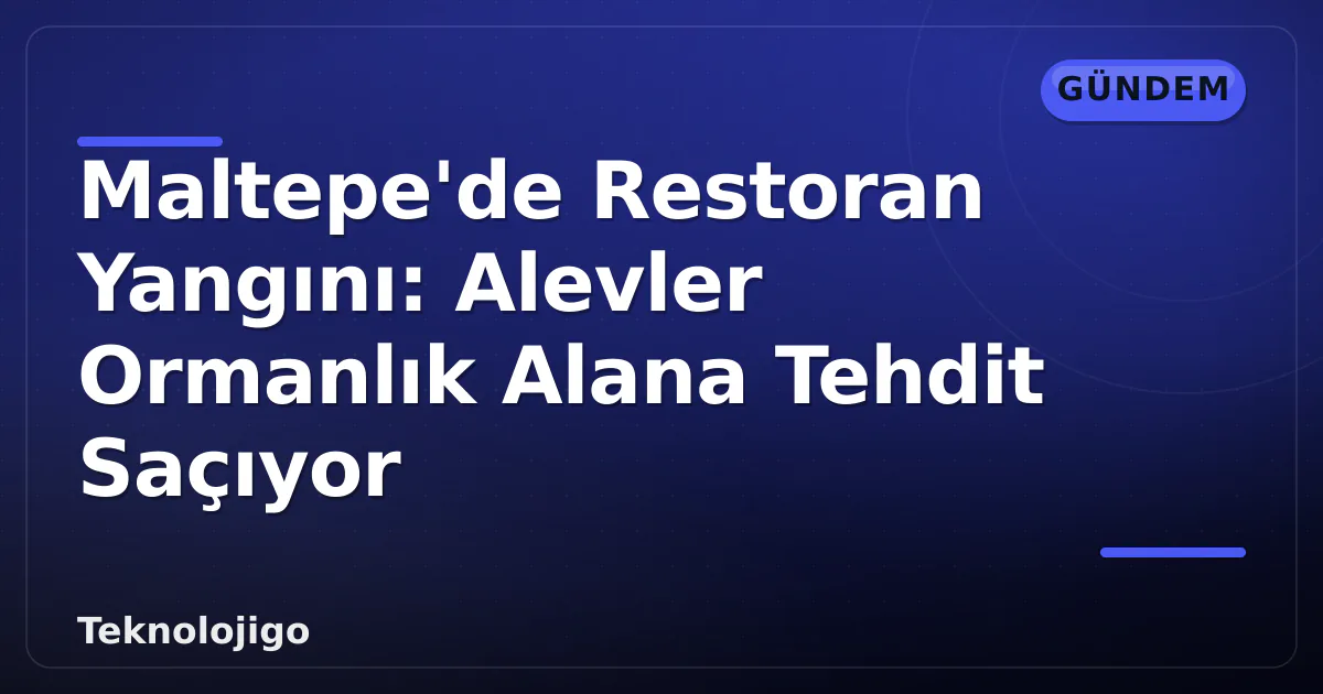 Maltepe'de Restoran Yangını: Alevler Ormanlık Alana Tehdit Saçıyor Maltepe'de Restoran Yangını: Alevler Ormanlık Alana Tehdit Saçıyor