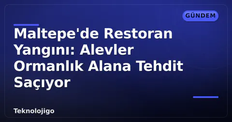 Maltepe'de Restoran Yangını: Alevler Ormanlık Alana Tehdit Saçıyor