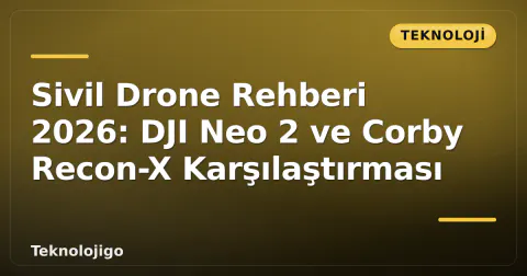 Sivil Drone Rehberi 2026: DJI Neo 2 ve Corby Recon-X Karşılaştırması
