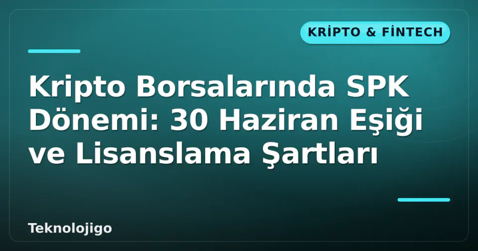 Kripto Borsalarında SPK Dönemi: 30 Haziran Eşiği ve Lisanslama Şartları görseli