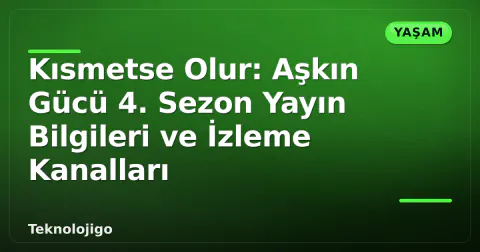 Kısmetse Olur: Aşkın Gücü 4. Sezon Yayın Bilgileri ve İzleme Kanalları