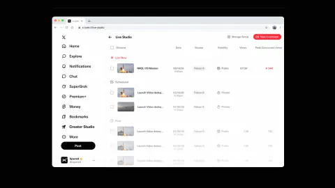 X'ten Canlı Yayınlara 1 Milyon Dolarlık Teşvik: Live Studio Dönemi Başladı