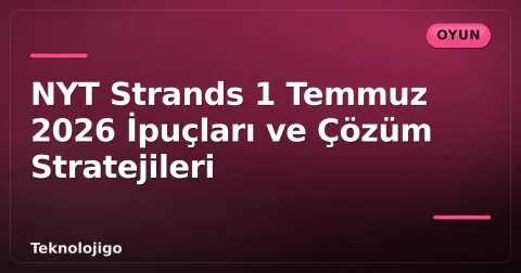 NYT Strands 1 Temmuz 2026 İpuçları ve Çözüm Stratejileri