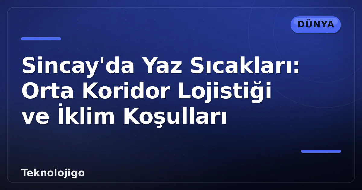 Sincay'da Yaz Sıcakları: Orta Koridor Lojistiği ve İklim Koşulları Sincay'da Yaz Sıcakları: Orta Koridor Lojistiği ve İklim Koşulları