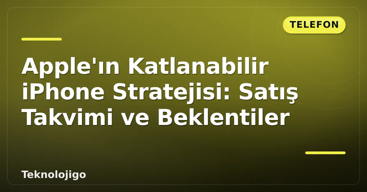 Apple'ın Katlanabilir iPhone Stratejisi: Satış Takvimi ve Beklentiler Apple'ın Katlanabilir iPhone Stratejisi: Satış Takvimi ve Beklentiler