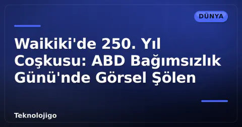 Waikiki'de 250. Yıl Coşkusu: ABD Bağımsızlık Günü'nde Görsel Şölen