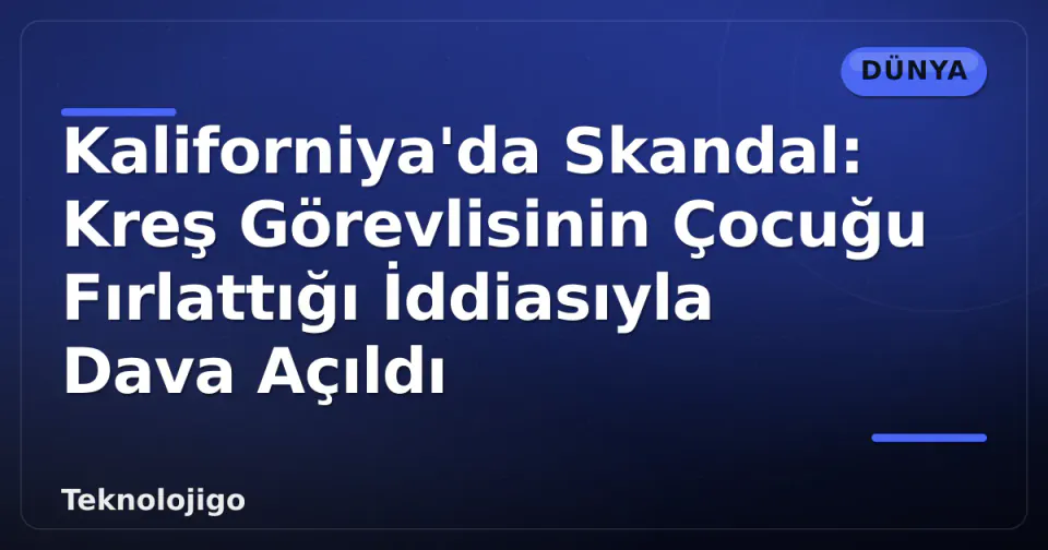 Kaliforniya'da Skandal: Kreş Görevlisinin Çocuğu Fırlattığı İddiasıyla Dava Açıldı görseli