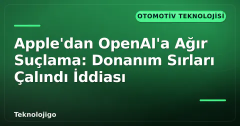 Apple'dan OpenAI'a Ağır Suçlama: Donanım Sırları Çalındı İddiası Apple'dan OpenAI'a Ağır Suçlama: Donanım Sırları Çalındı İddiası